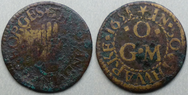 St. George's Church, THE HAND 1651 farthing